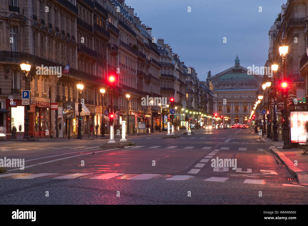 Parigi, Avenue de l'Opera, l'Opera Garnier Foto Stock