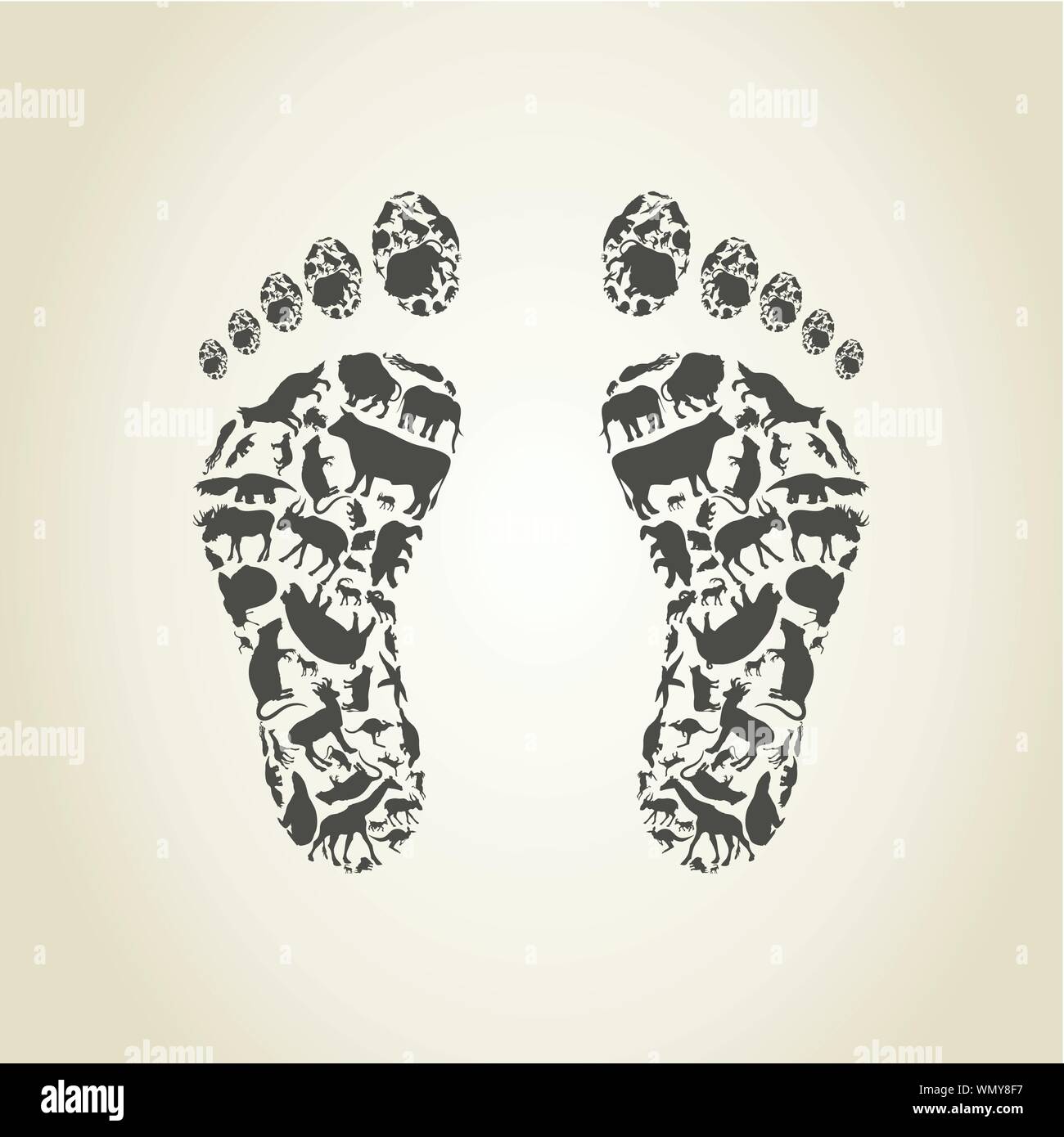 Un animale del piede Illustrazione Vettoriale