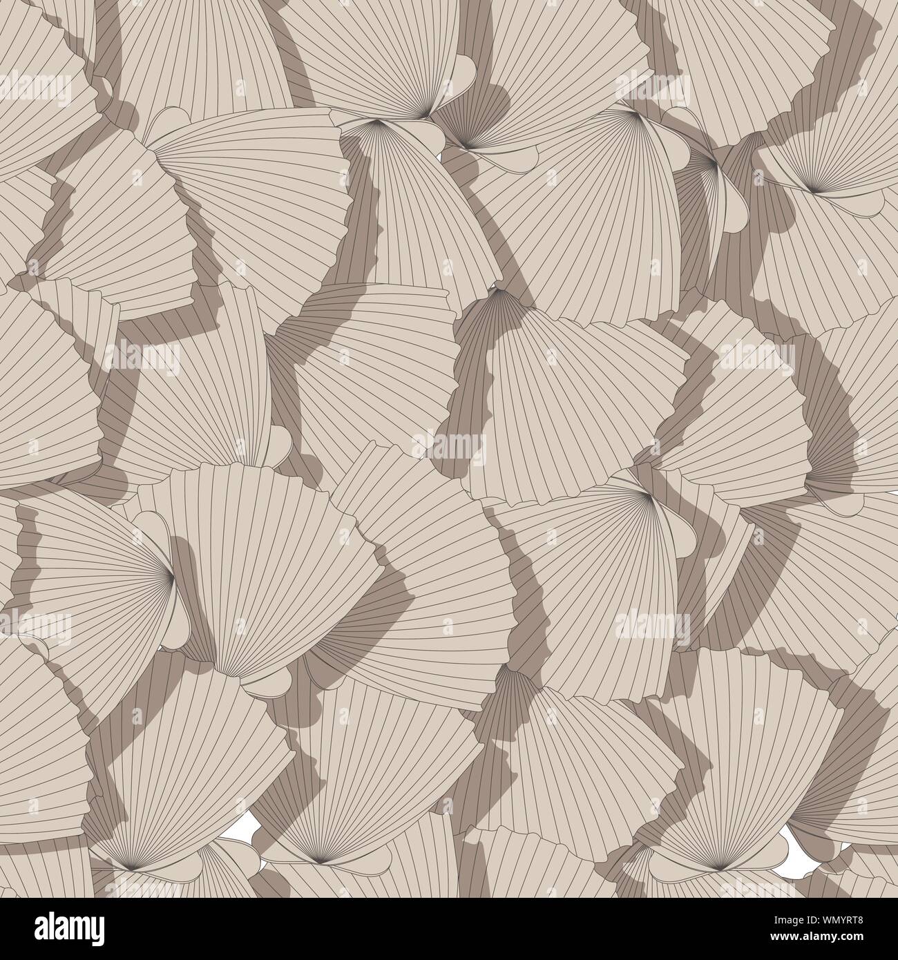 Conchiglie di mare pattern Illustrazione Vettoriale