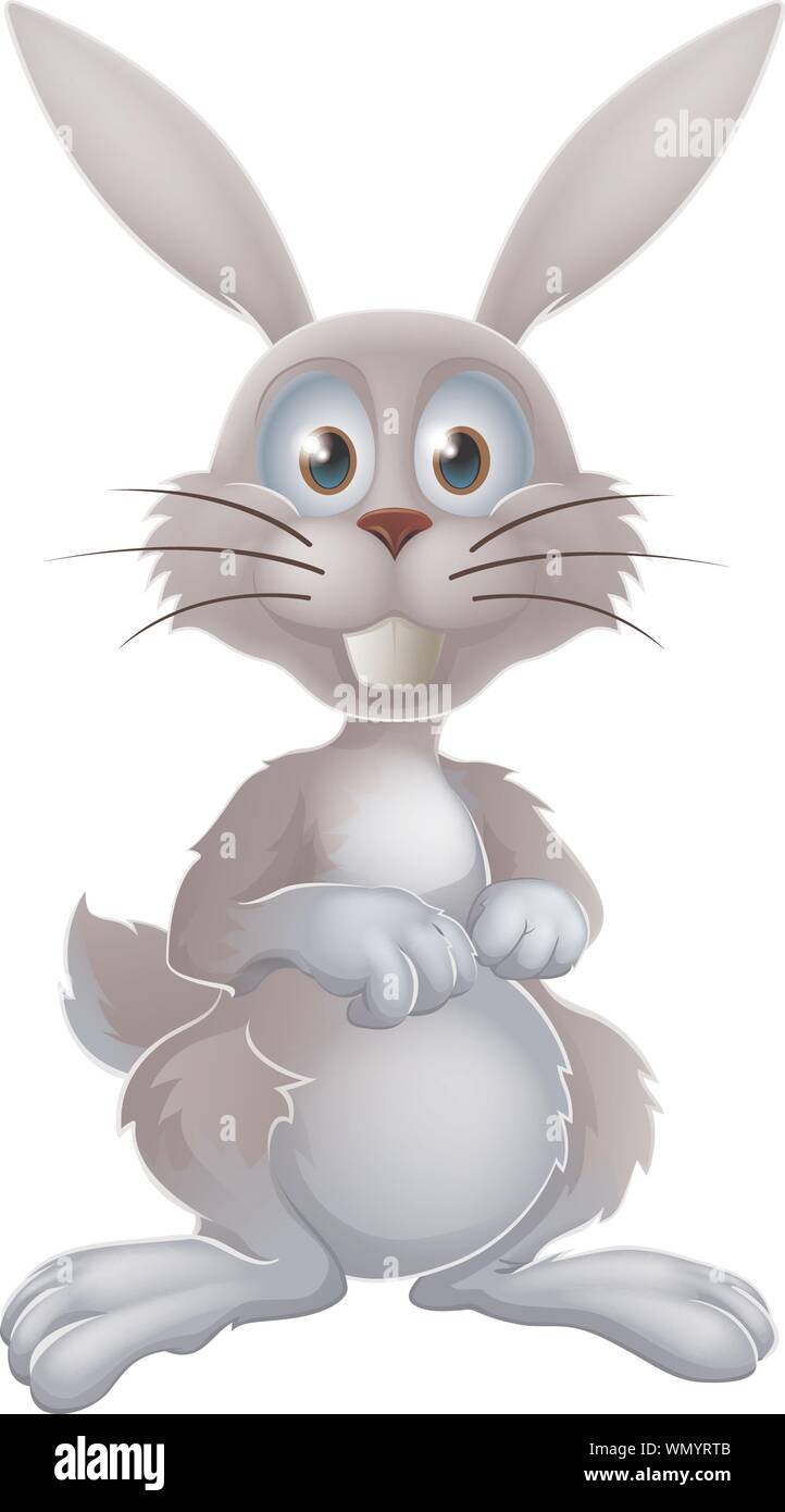 Bianco coniglietto di pasqua Illustrazione Vettoriale