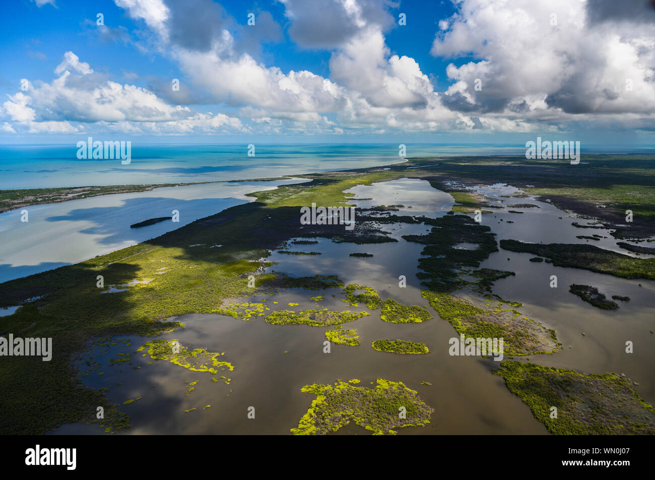 Vista aerea del Parco nazionale delle Everglades della Florida, Stati Uniti d'America Foto Stock