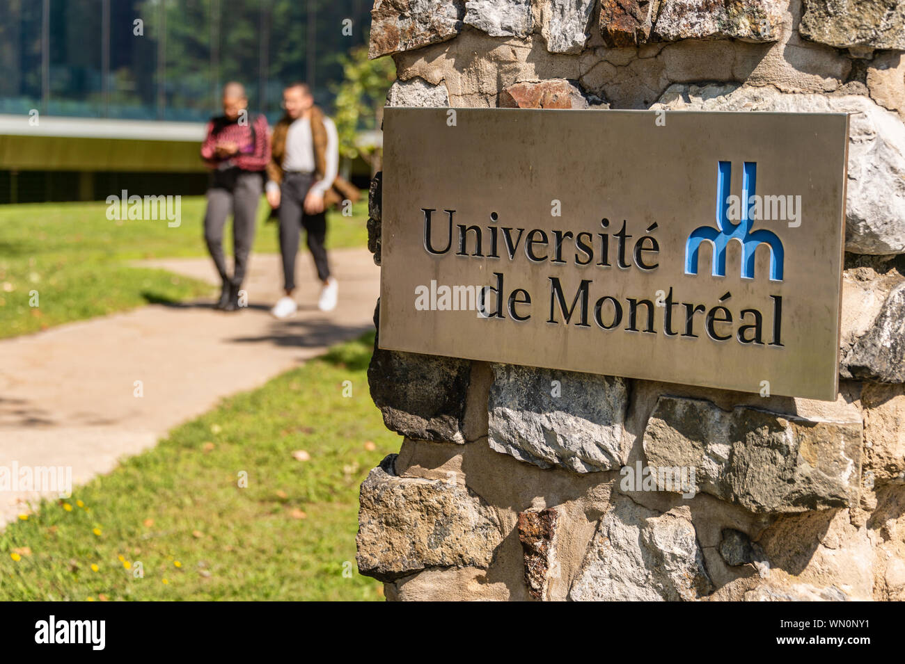 Montreal, CA - 5 Settembre 2019: Università di Montreal (UDEM) firmare Foto Stock
