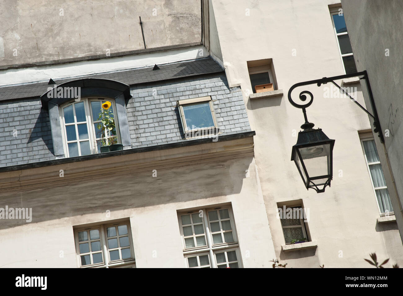 Das Pariser Viertel Borgo San Paolo wird von den strassen rue Charlemagne, rue Saint Paul, rue de l'Ave Maria und rue des jardins Saint Paul umschlo Foto Stock