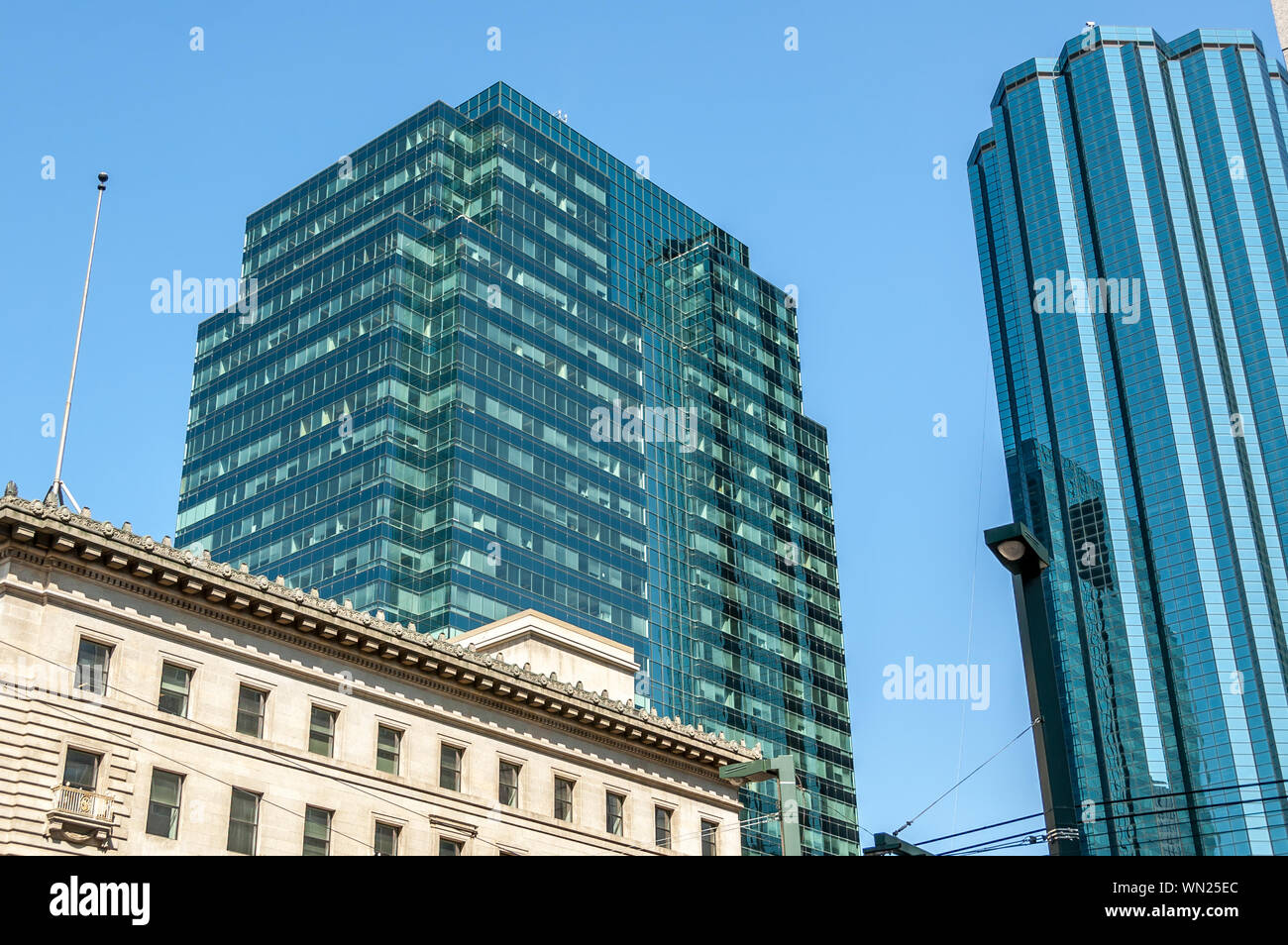 Grattacieli in Edmonton Alberta's city centre - Canada. Foto Stock