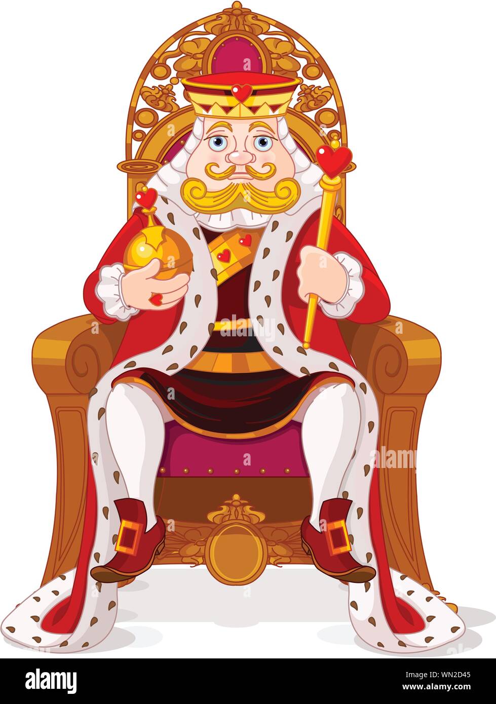 Re sul trono Illustrazione Vettoriale