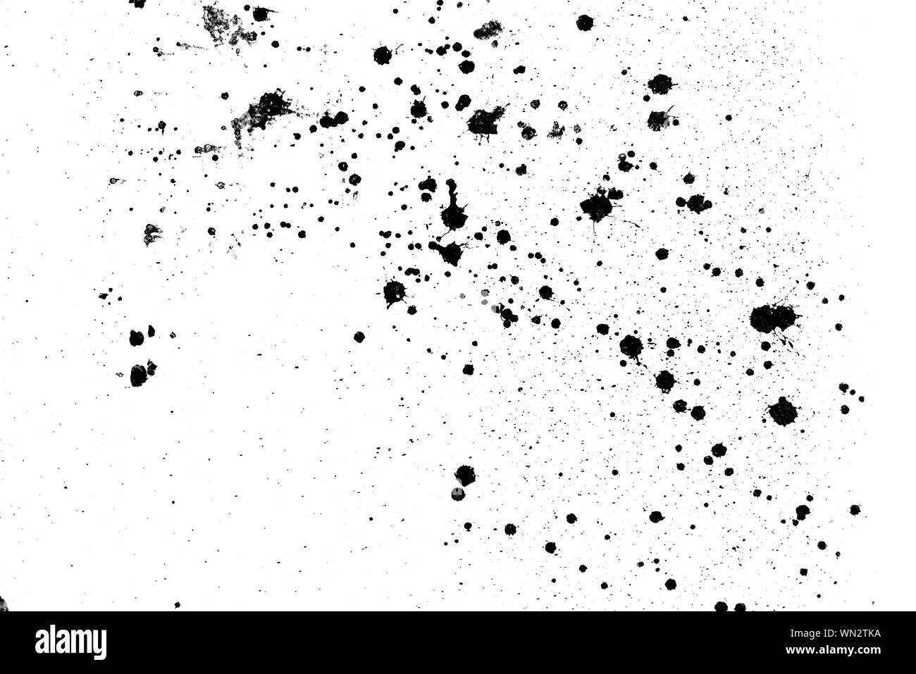 Bianco e nero abstract di spruzzi di colore sulla parete dello sfondo. Rivestimento a superficie ruvida a gocce di inchiostro grunge splash progettazione Foto Stock