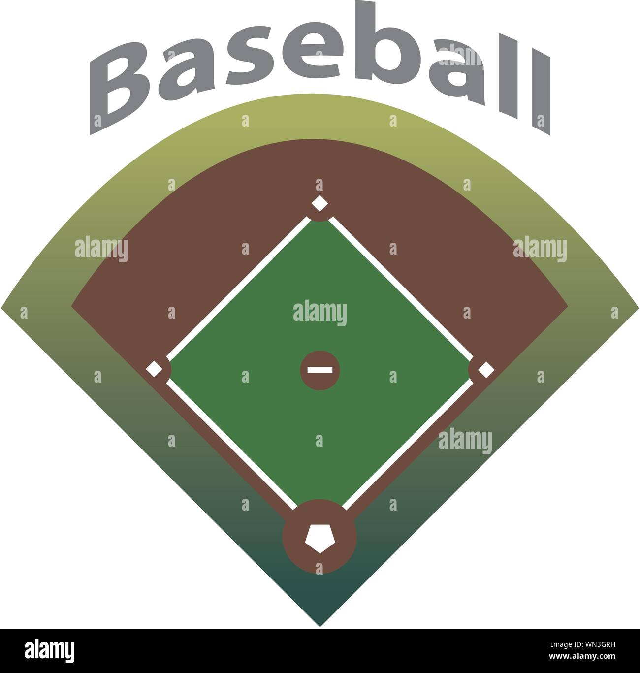 Campo di baseball Illustrazione Vettoriale