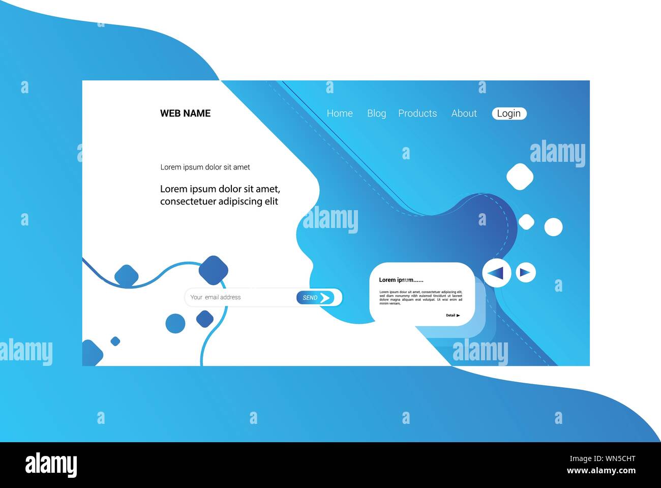 Landing Page Templates Illustrazione Vettoriale