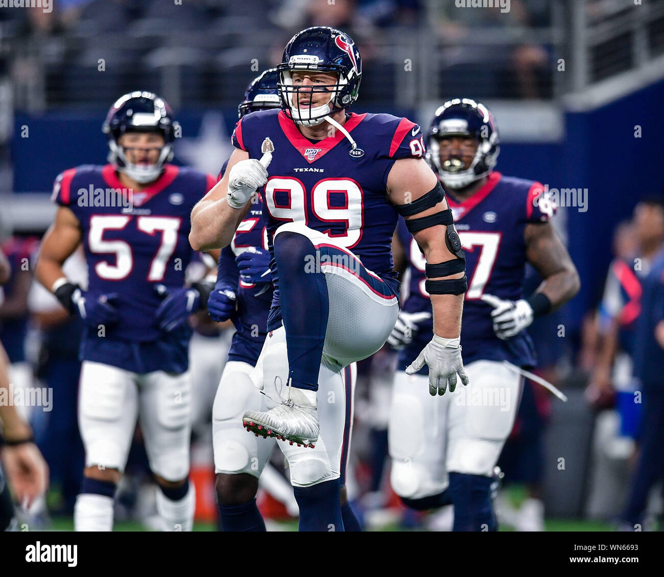 Agosto 24th, 2019:.                                 .durante un'NFL partita di calcio tra i Texans di Houston e Dallas Cowboys di AT&T Stadium di Arlington, Texas. Manny Flores/CSM Foto Stock