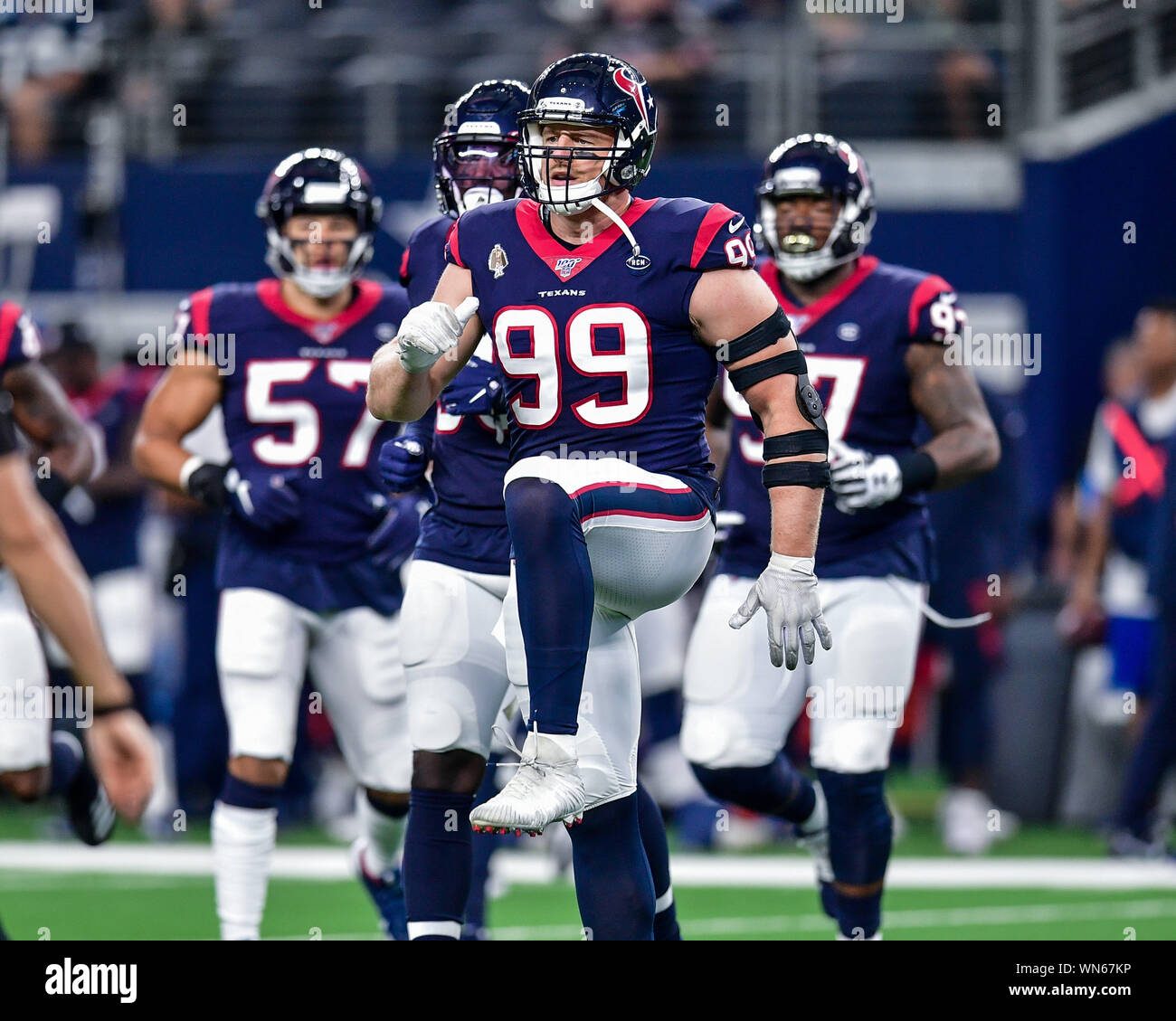Agosto 24th, 2019:.                                 .durante un'NFL partita di calcio tra i Texans di Houston e Dallas Cowboys di AT&T Stadium di Arlington, Texas. Manny Flores/CSM Foto Stock