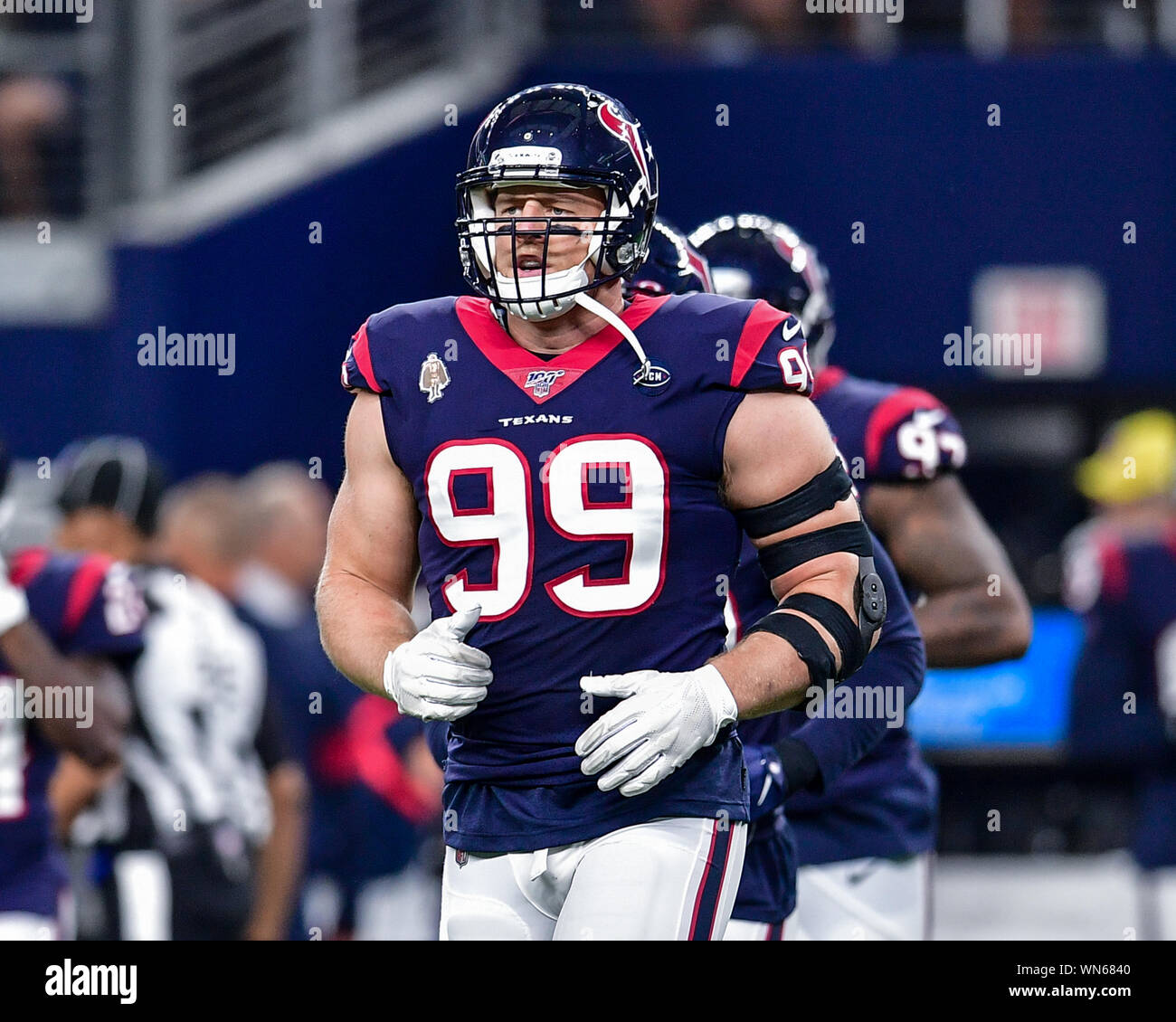 Agosto 24th, 2019:.                                 .durante un'NFL partita di calcio tra i Texans di Houston e Dallas Cowboys di AT&T Stadium di Arlington, Texas. Manny Flores/CSM Foto Stock