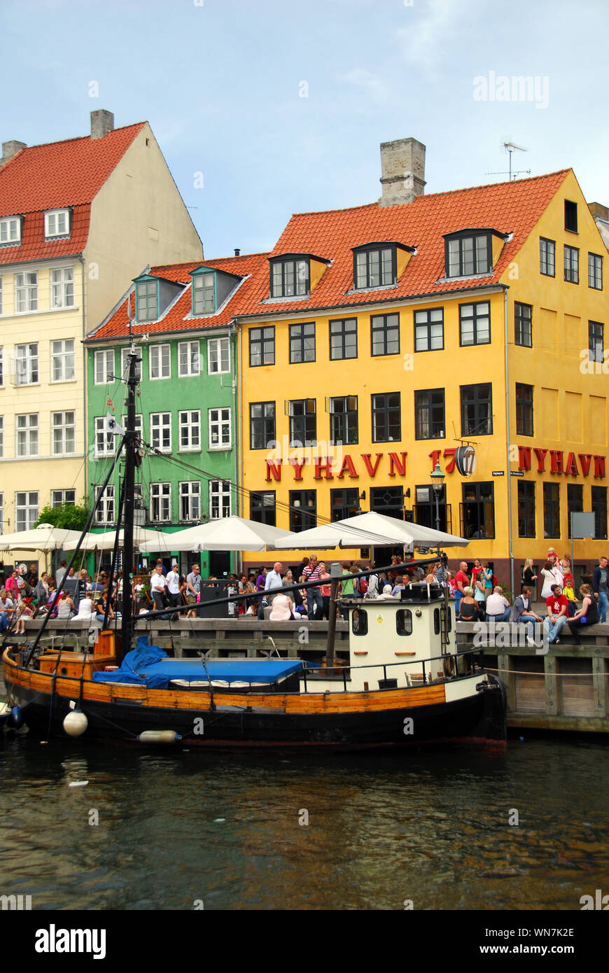 Danimarca, Copenaghen, Nyhavn 3 Foto Stock