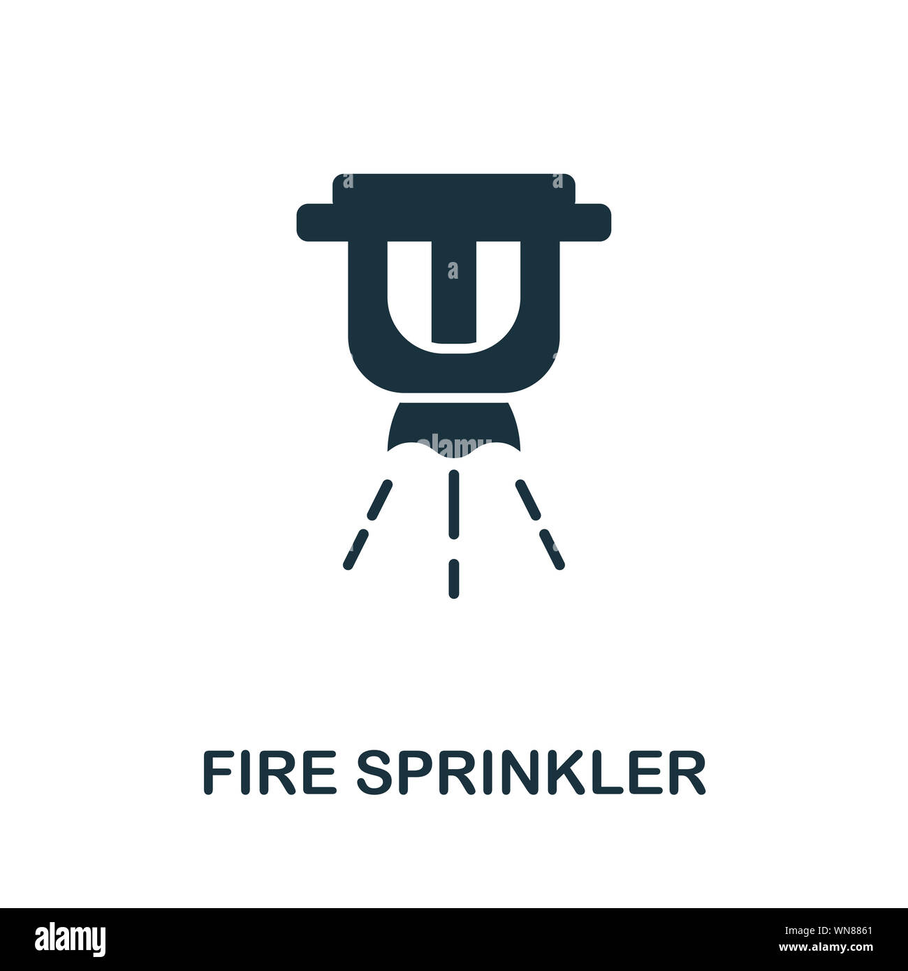 Un impianto antincendio a sprinkler icona. Elemento creativo design di sicurezza antincendio raccolta di icone. Pixel fuoco perfetta icona degli sprinkler per il web design, applicazioni software Foto Stock