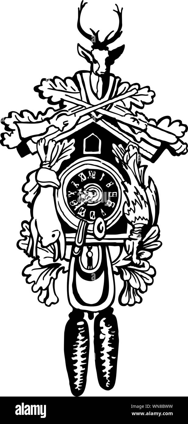 Orologio a cucù Illustrazione Vettoriale