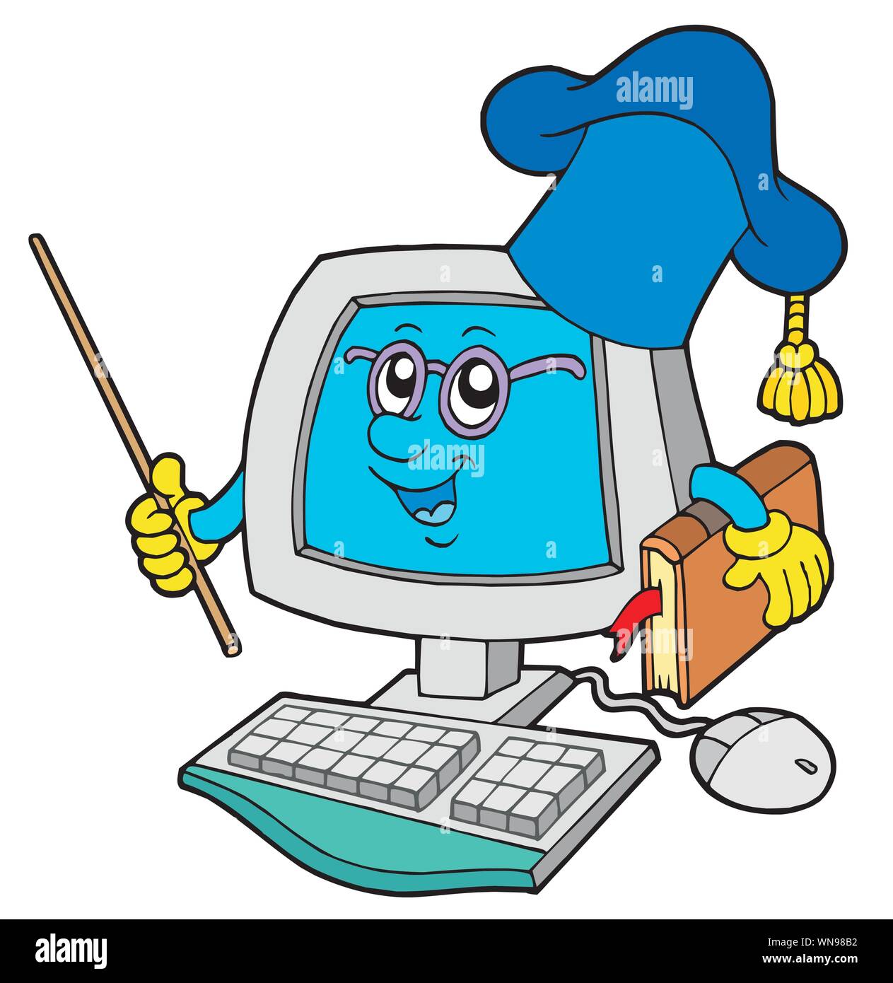 Insegnante di informatica Illustrazione Vettoriale