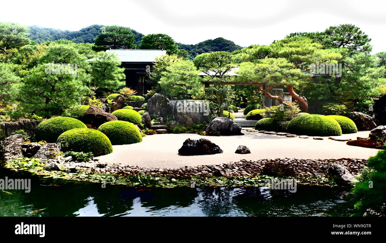 Adachi Museum of Art garden - arte giapponese e giardini Foto Stock