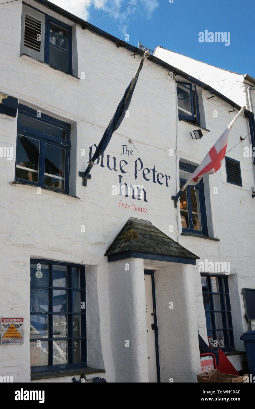 Il Blue Peter Inn, Quay Road, Polperro Foto Stock
