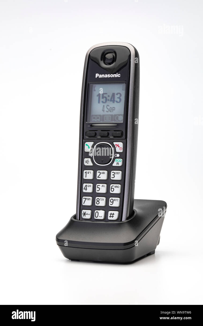 Un telefono cordless Foto Stock