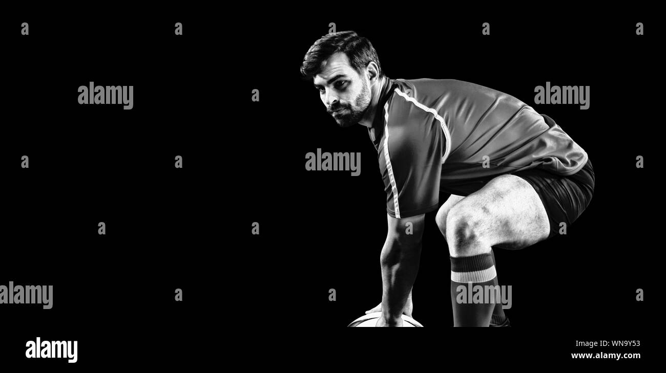 Robusto giocatore di rugby Foto Stock