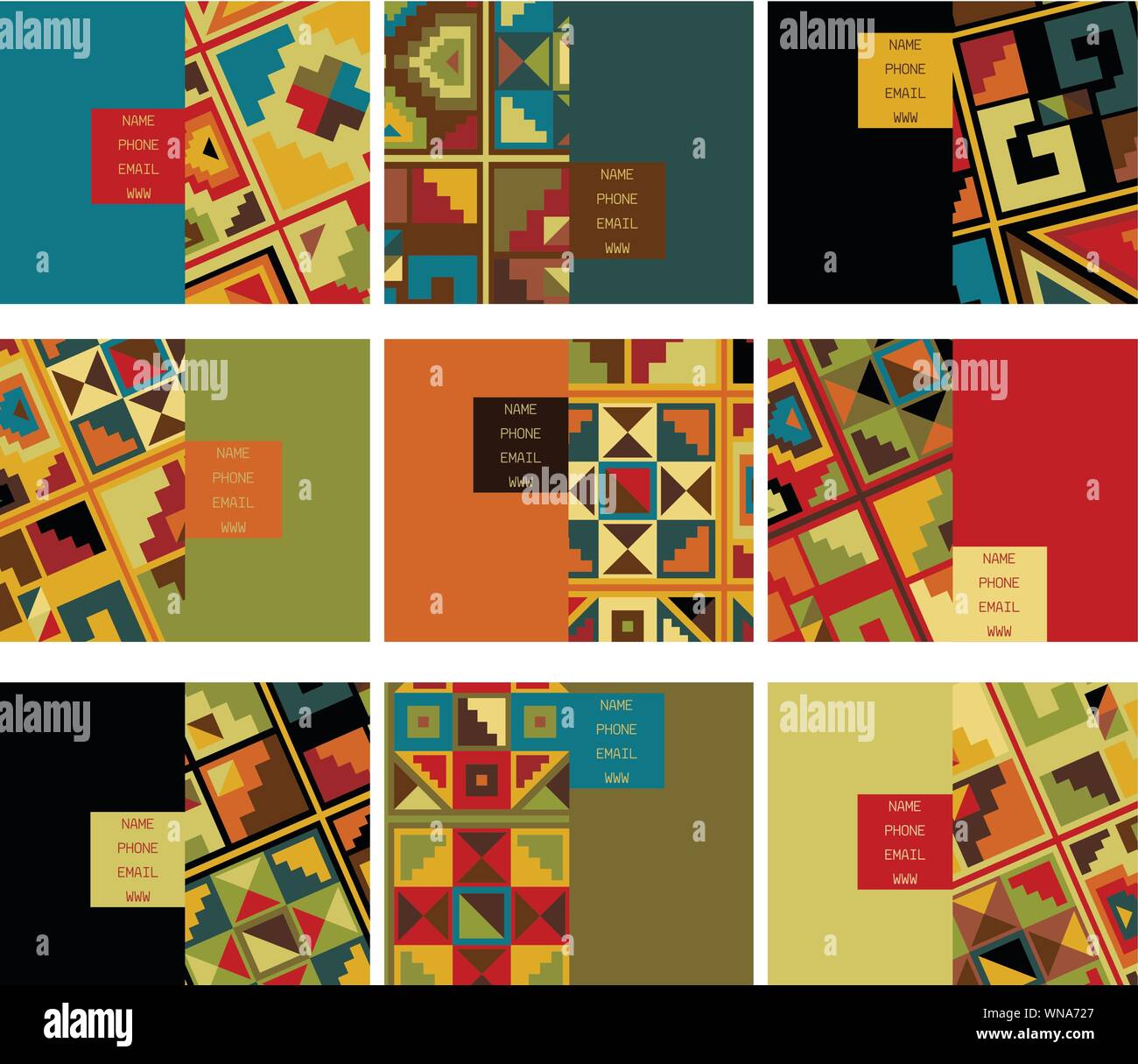 Le carte aziendali. Sfondo antico Illustrazione Vettoriale