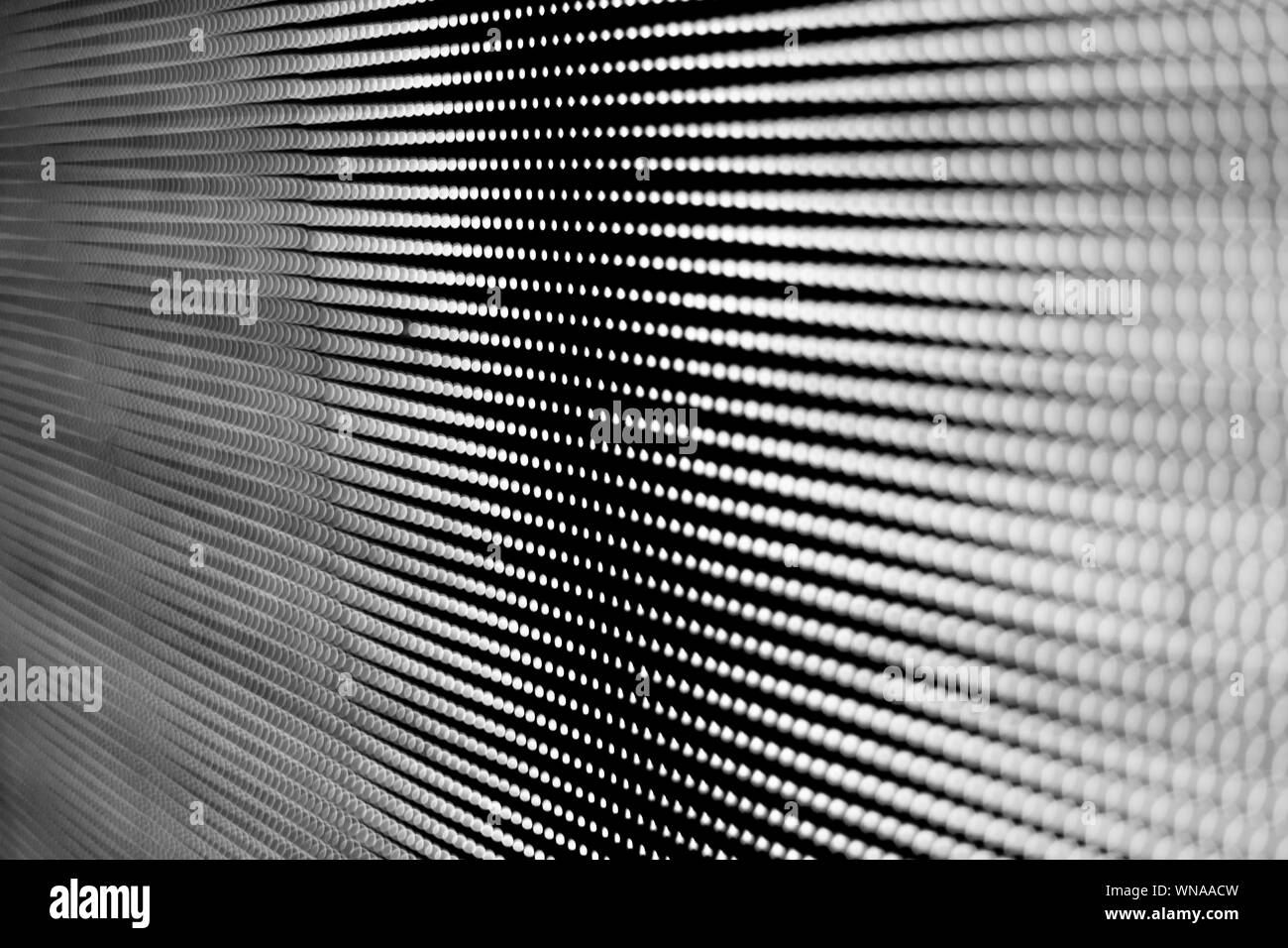 Sfondo bianco e nero schermo LED tecnologia moderna e bella. Foto Stock