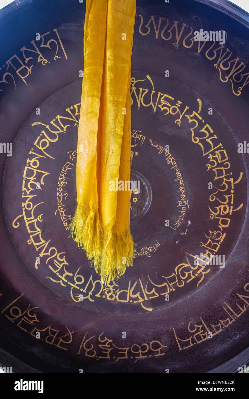 Il monastero e il budhha colorato angolo unica immagine viene preso a Manali India mostrando la sua incredibile diversità. Foto Stock