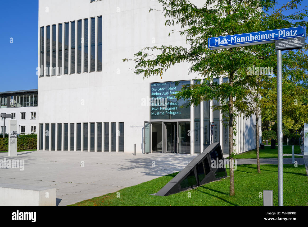 Il nazista di Centro di documentazione a Monaco di Baviera, è un centro di informazioni e luogo della memoria, la città di Monaco di Baviera con lo Stato libero di Baviera Foto Stock