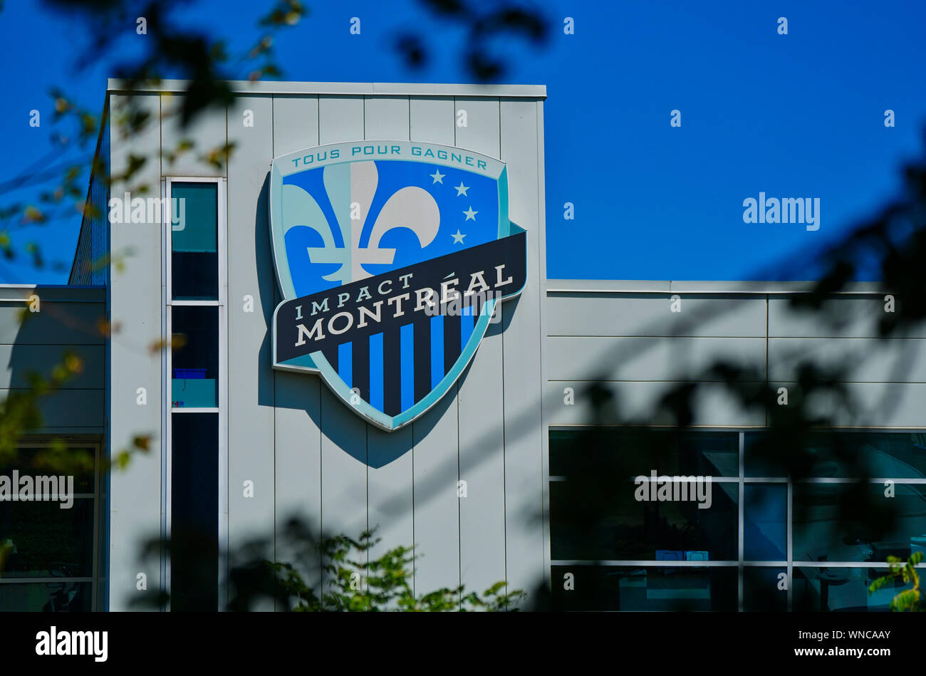 Montréal, Québec, Canada,agosto 25,2019.Urto soccer team difficile uffici a Montréal, Québec, Canada.Credit:Mario Beauregard/Alamy News Foto Stock