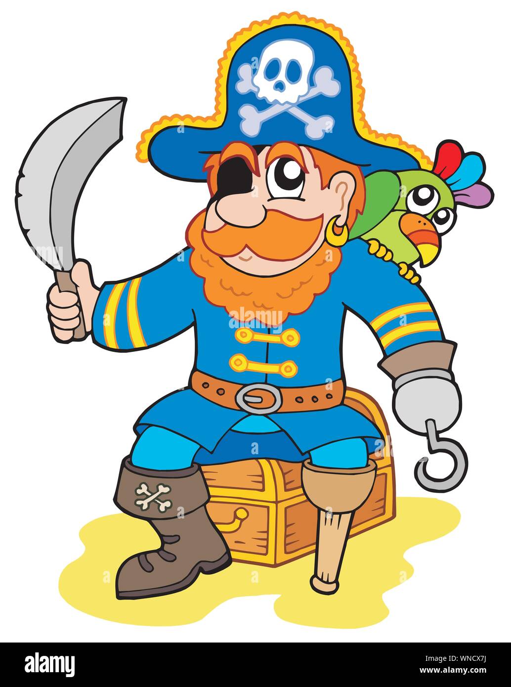 Pirate udienza del tesoro Illustrazione Vettoriale