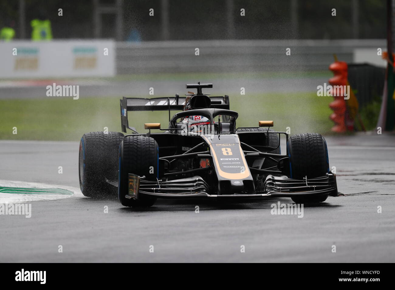 Monza, Italia. 05 apr, 2019. #08 Romain Grosjean, Haas Team di F1. GP Italia Monza 5-8 settembre 2019 Credit: Indipendente Agenzia fotografica/Alamy Live News Foto Stock