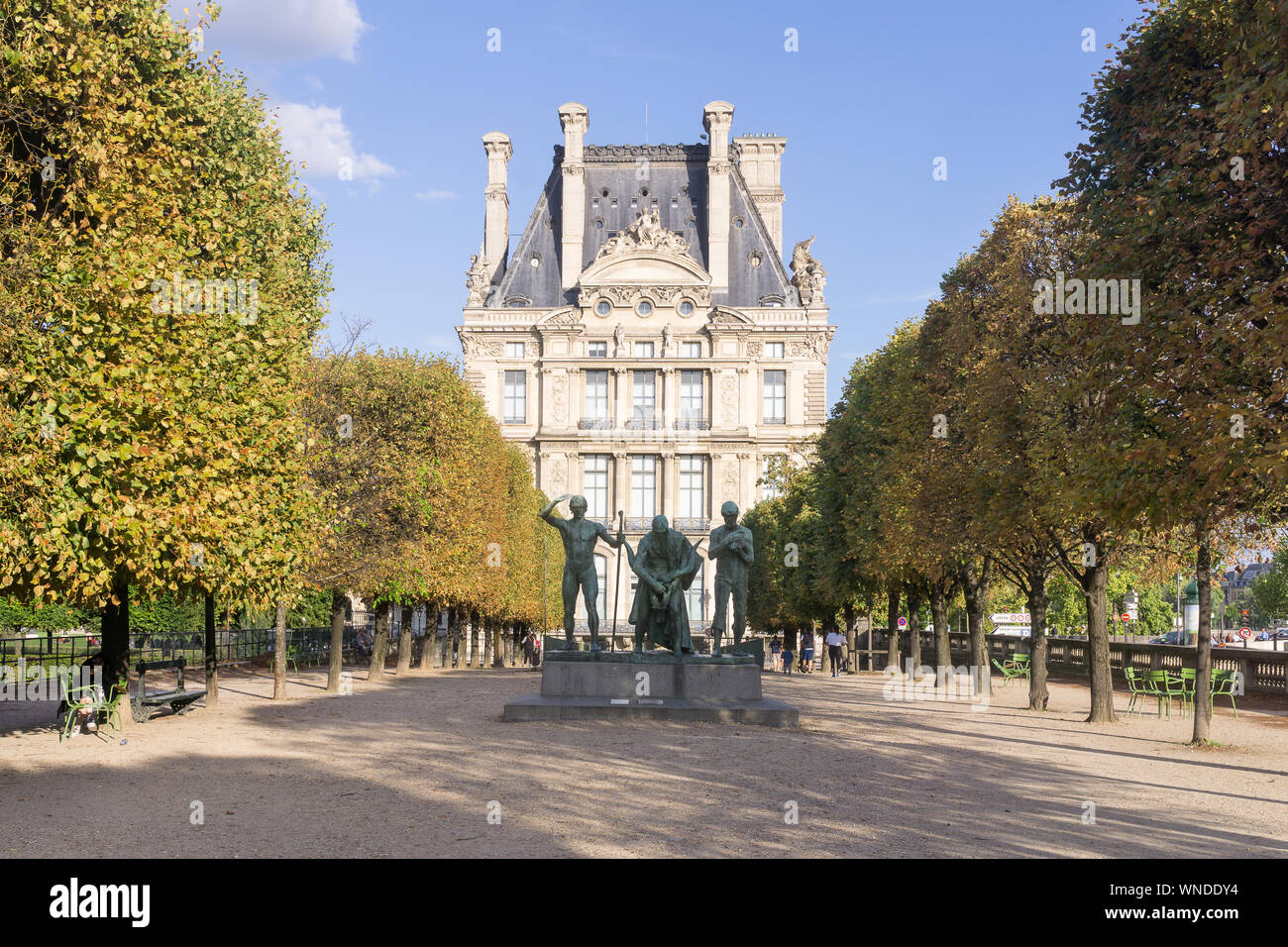 Parigi parco - giardino delle Tuileries a Parigi, in Francia, in Europa. Foto Stock