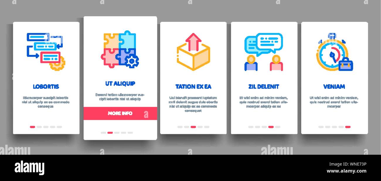 Scrum Agile vettore di elementi di onboarding Illustrazione Vettoriale