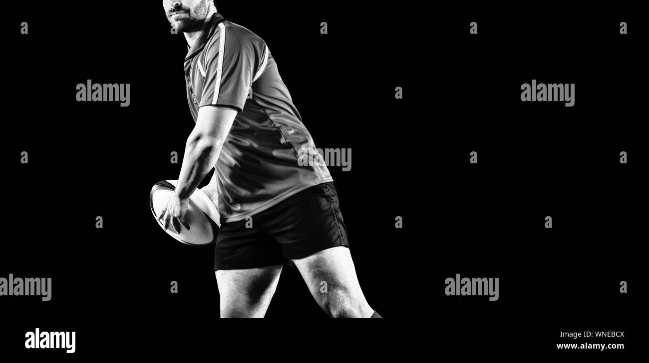 Robusto giocatore di rugby Foto Stock
