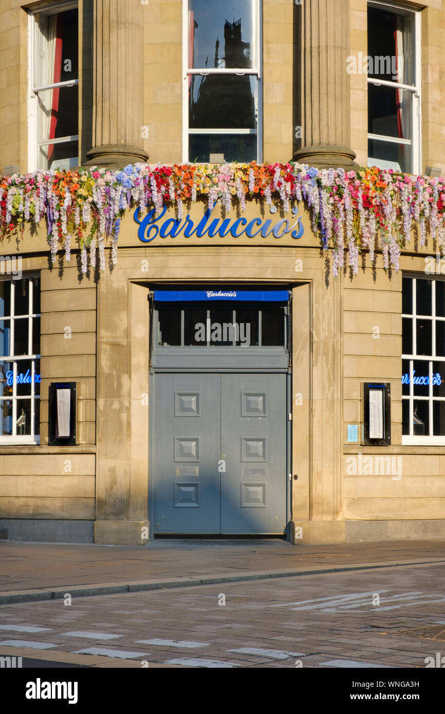 Carluccio's Restaurant a Newcastle upon Tyne parte di un un ristorante italiano a catena Foto Stock