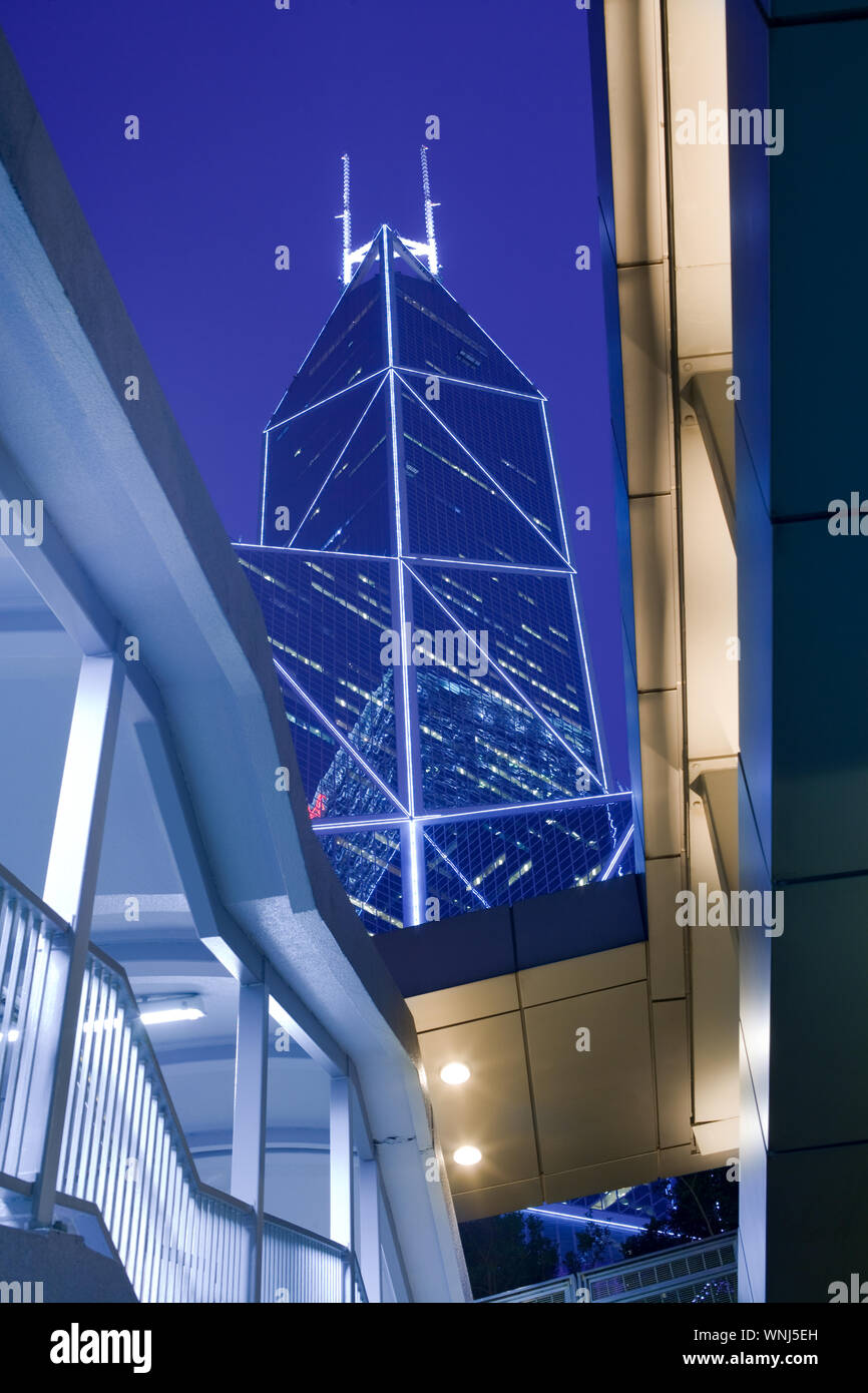 Hong Kong Admiralty, Cina - Banca di Cina edificio progettato dall architetto IM Pei, Chung Wan (distretto centrale). Foto Stock