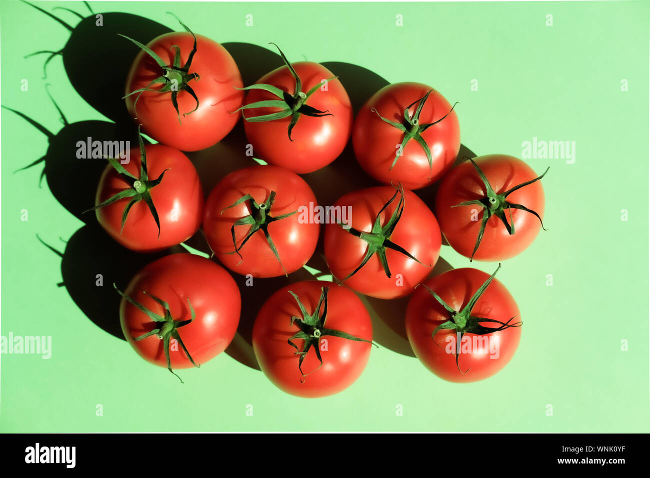 Pomodori rossi sfondo.. Foto Stock