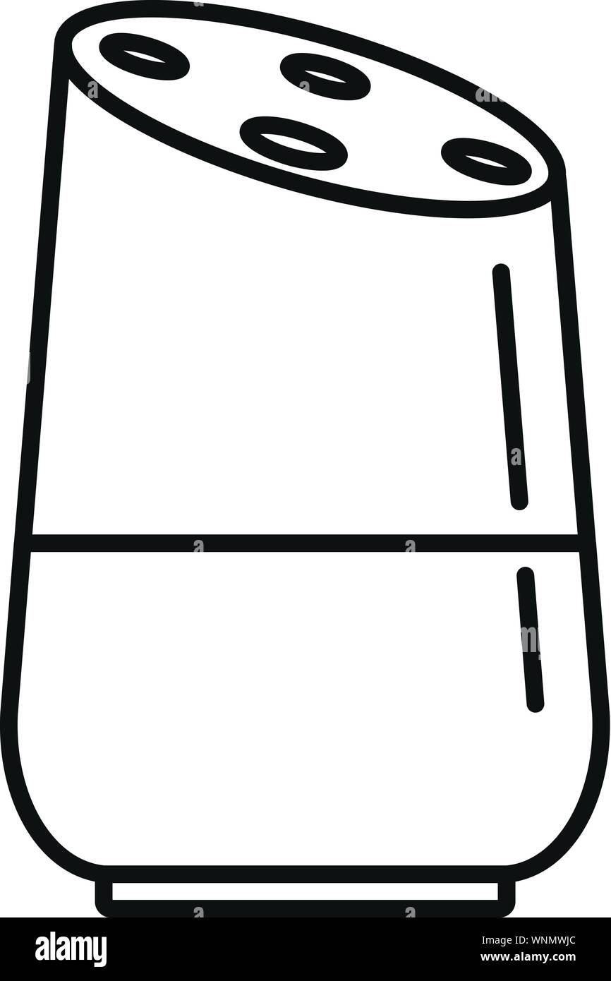 Futura smart icona altoparlante. Delineare i futuri smart altoparlante Icona vettoriali per il web design isolato su sfondo bianco Illustrazione Vettoriale