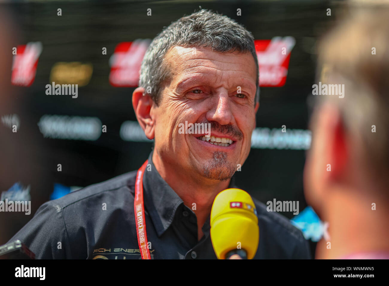 GUNTHER STEINER; TEAM PRINCIPAL HAAS team di F1. GP Italia MONZA 5-8 settembre 2019 durante il Gran Premio di Heineken Italia 2019 - Giovedì - Il Paddock e Foto Stock