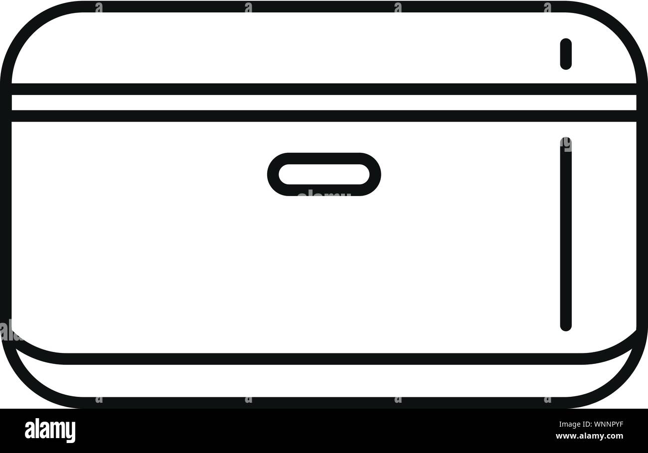 Home smart icona altoparlante. Profilo home smart altoparlante Icona vettoriali per il web design isolato su sfondo bianco Illustrazione Vettoriale