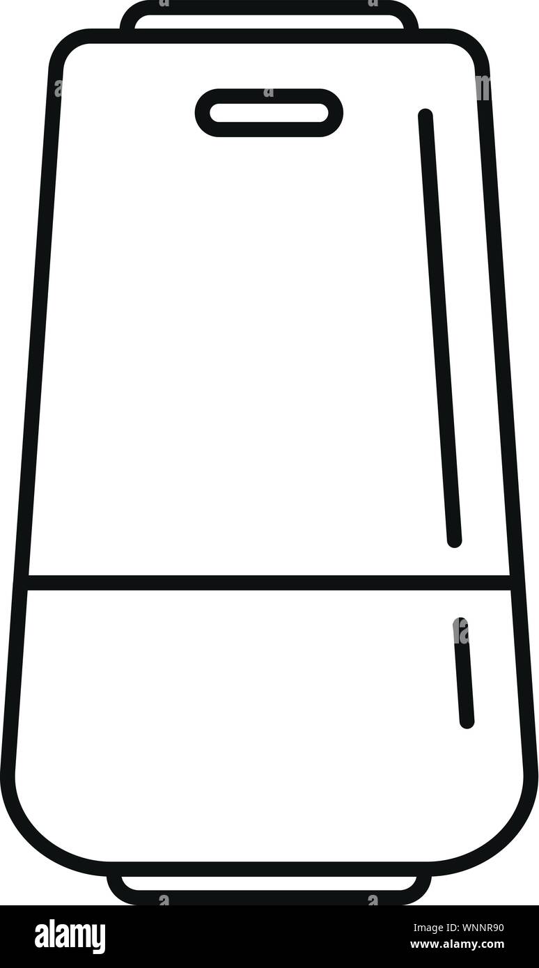 Voce smart icona altoparlante. Outline smart vocale altoparlante Icona vettoriali per il web design isolato su sfondo bianco Illustrazione Vettoriale