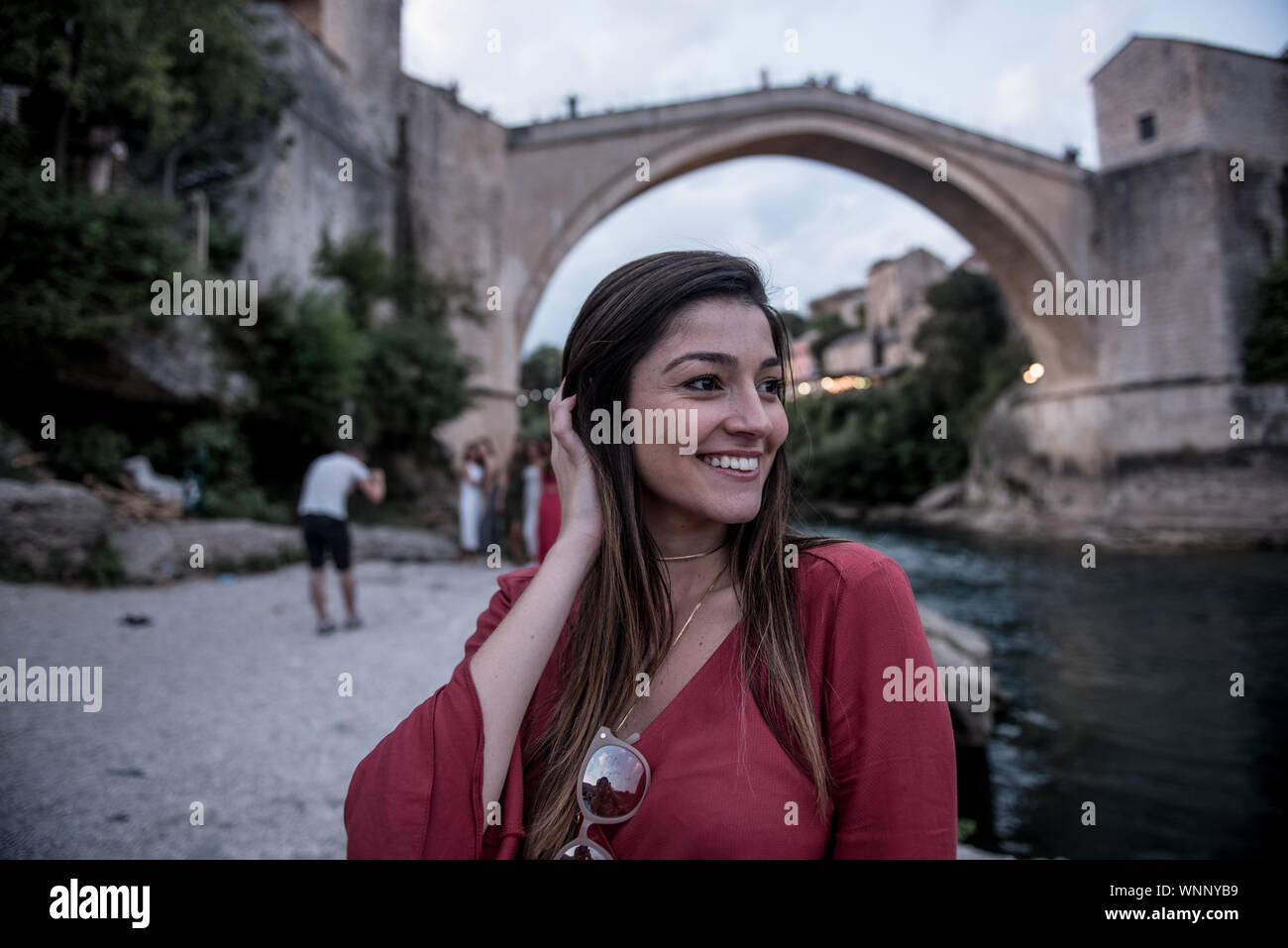 Mostar. Mostar il ponte storico Foto Stock