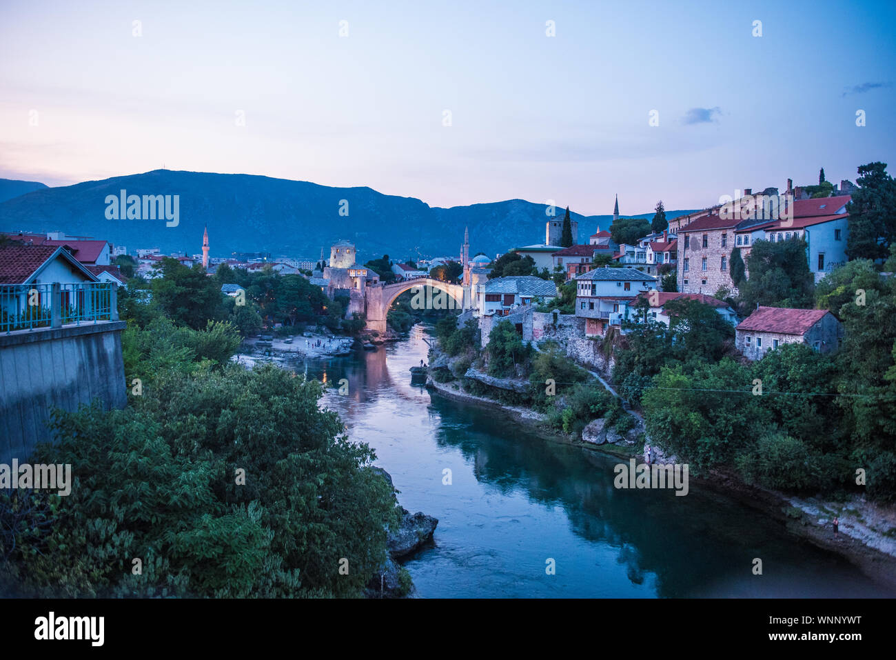 Mostar. Mostar il ponte storico Foto Stock
