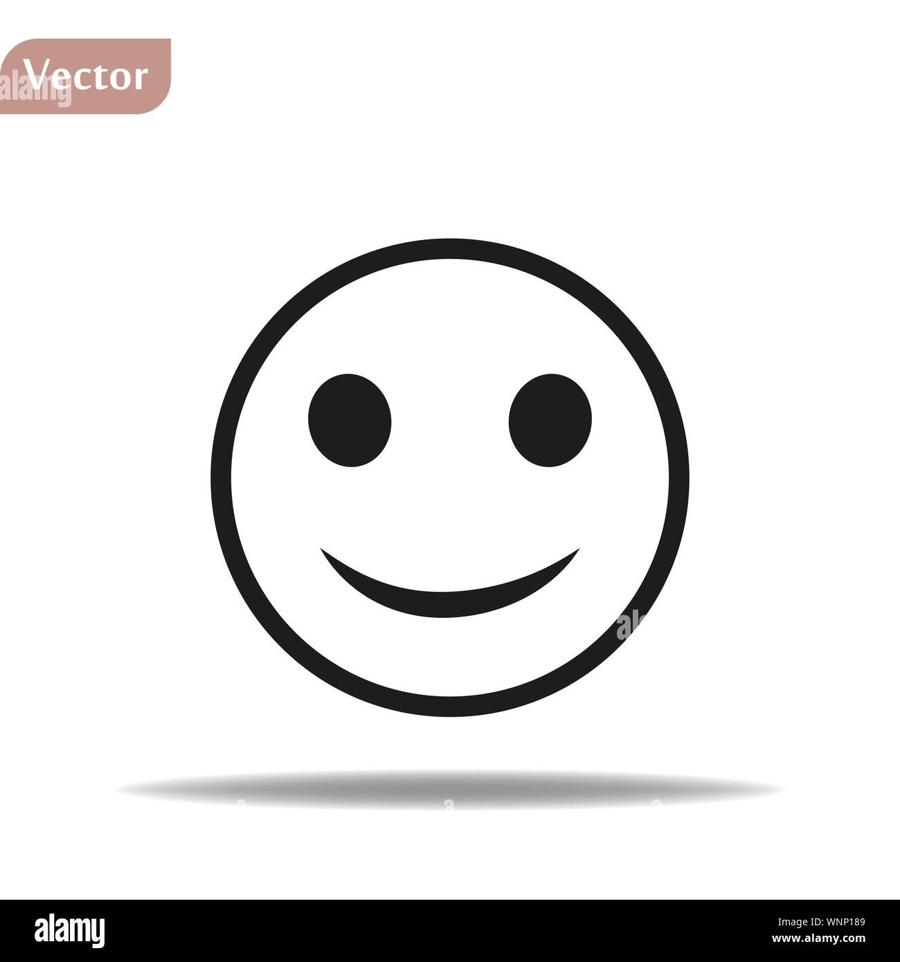 Emozione icona smile. Elemento di icone minimalista per la telefonia mobile di concetto e le web app. Linea sottile icona per sito web design e sviluppo, sviluppo delle app Illustrazione Vettoriale