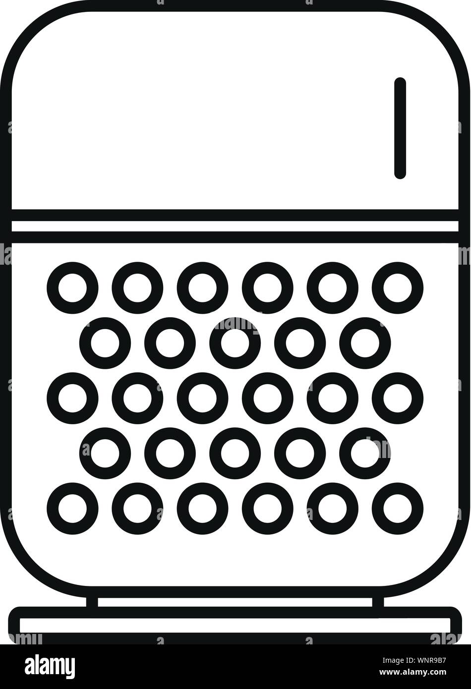 Il comando smart icona altoparlante. Delineare il comando smart altoparlante Icona vettoriali per il web design isolato su sfondo bianco Illustrazione Vettoriale