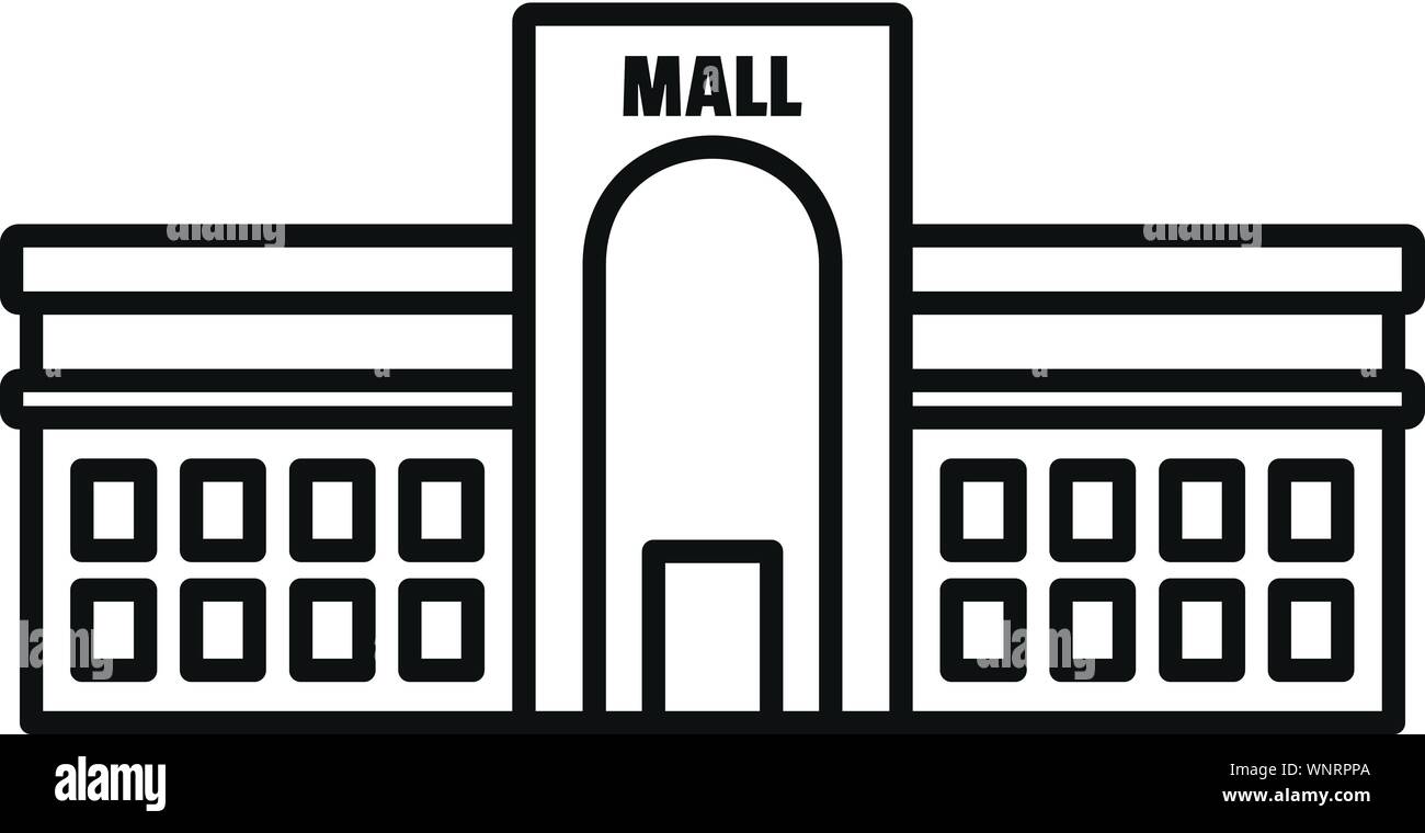 Attività icona mall. Profilo business mall icona vettore per il web design isolato su sfondo bianco Illustrazione Vettoriale