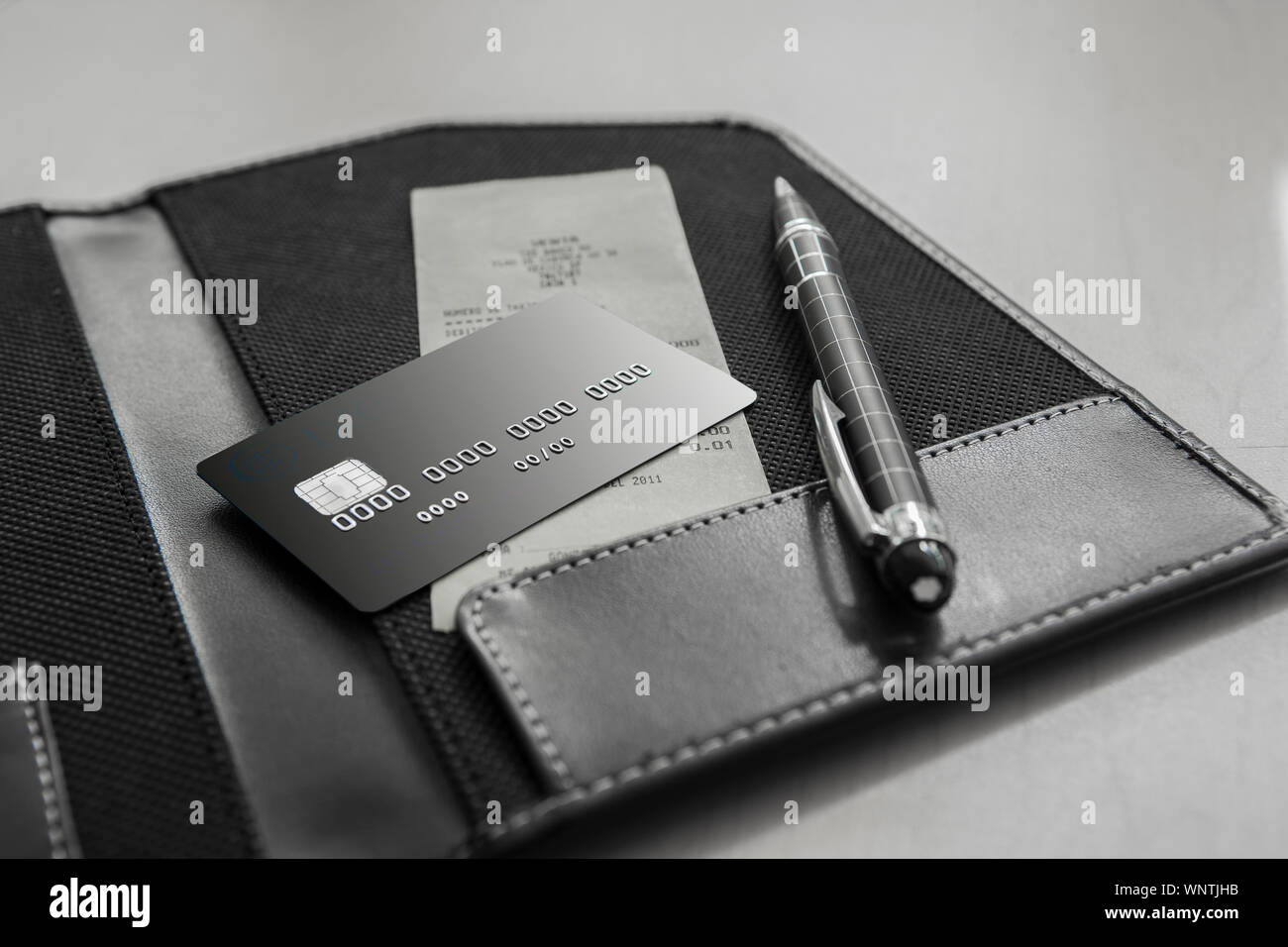 Carta di credito le azioni della banca. Foto Stock