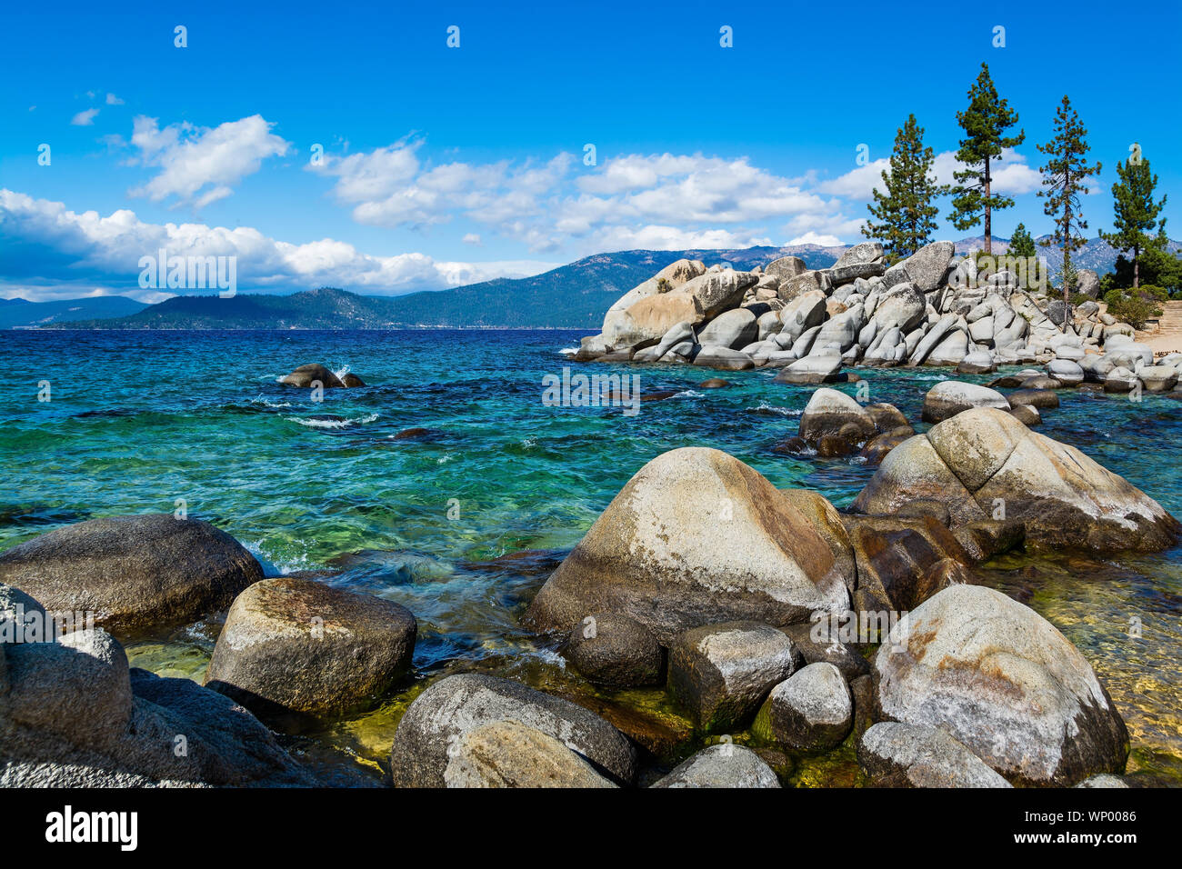 Bella giornata al lago Tahoe Foto Stock