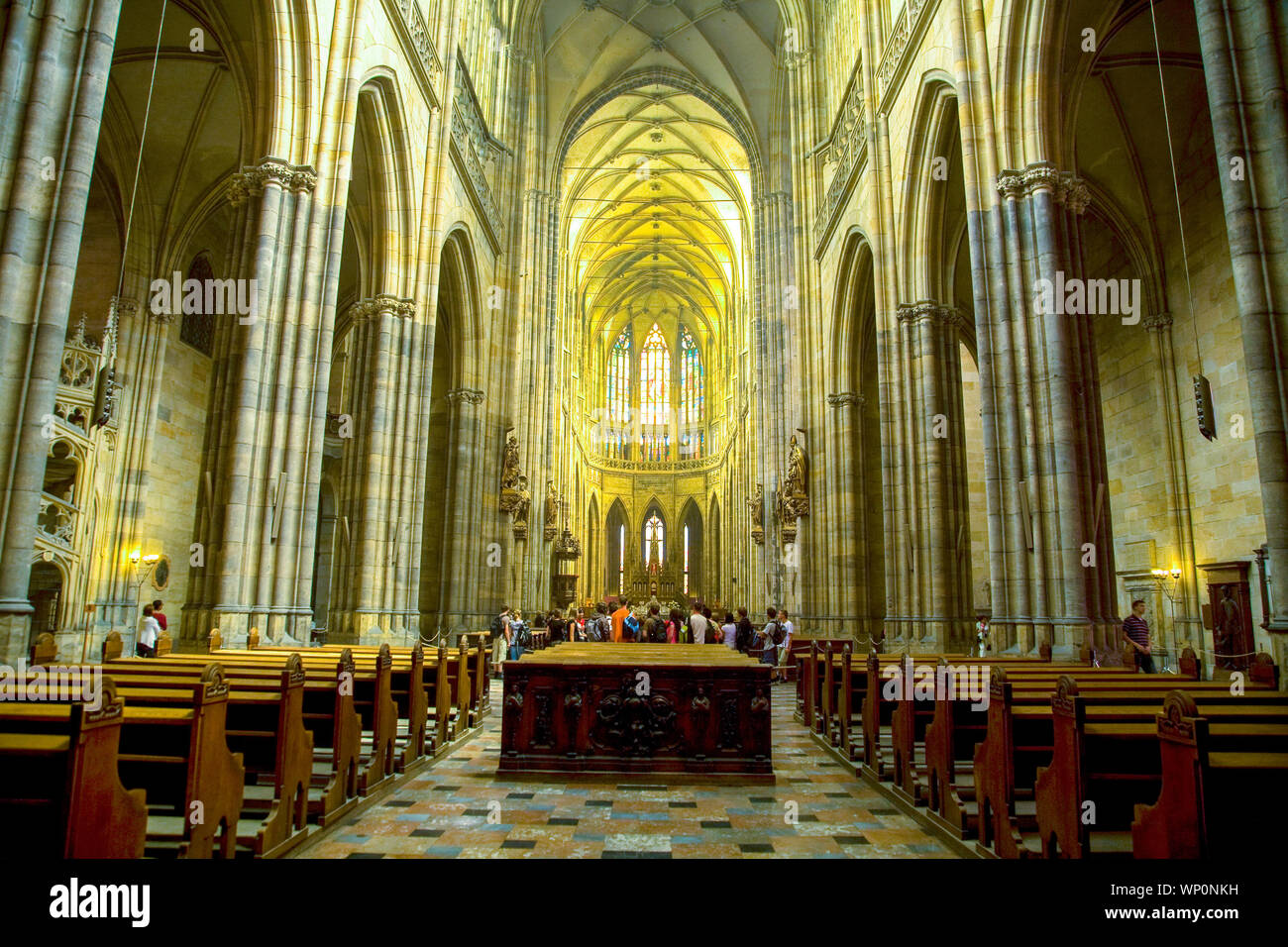 Interno della cattedrale di San Vito nel Castello di Praga (Prazsky Hrad) Precinct. Praga Repubblica Ceca. Foto Stock