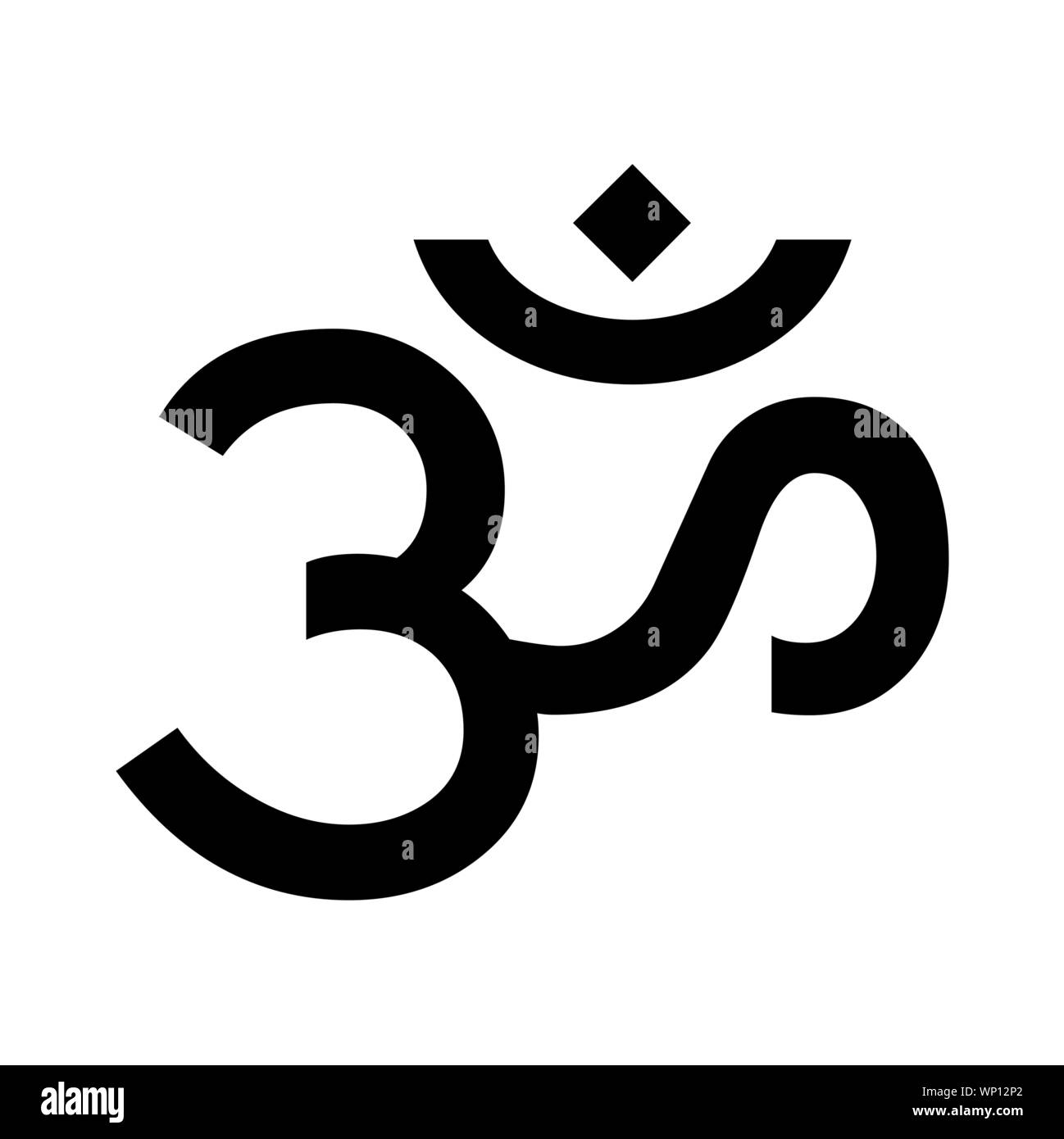 Om simbolo e segno Illustrazione Vettoriale