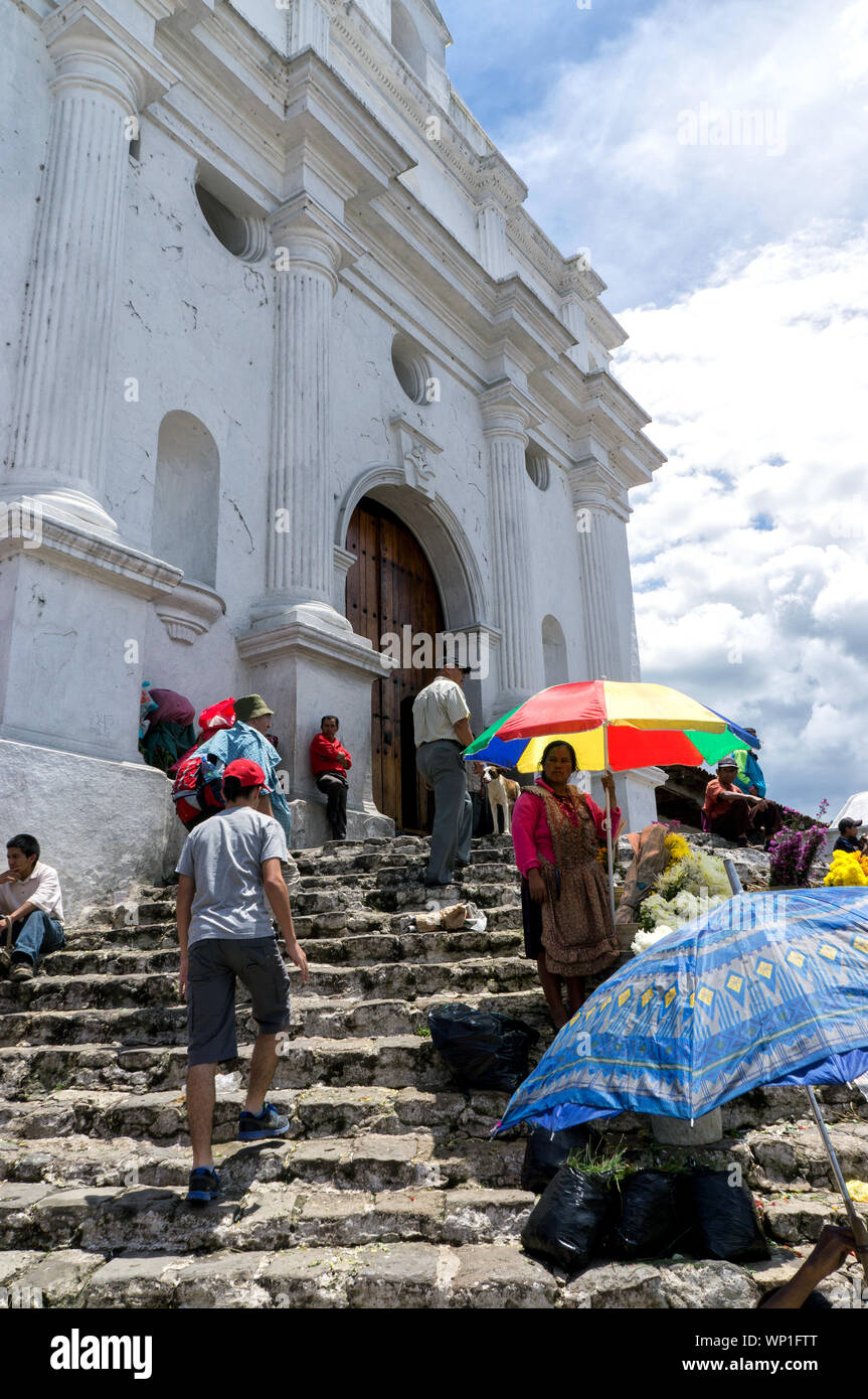 Chiesa di Iglesia de Santo Tomas a Chichicastenango, Guatemala Foto Stock